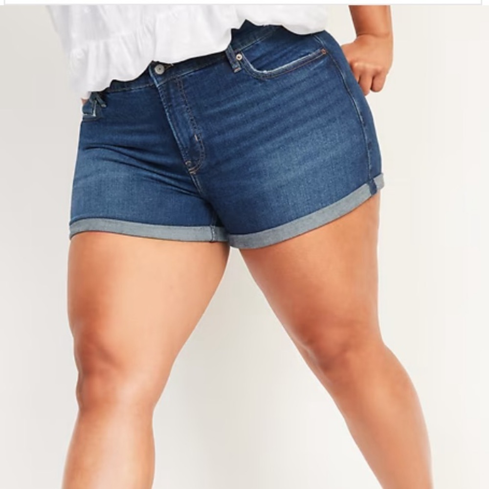Old Navy High-Waisted Secret-Slim Pockets OG Plus-Size Jean Shorts - 3” Inseam